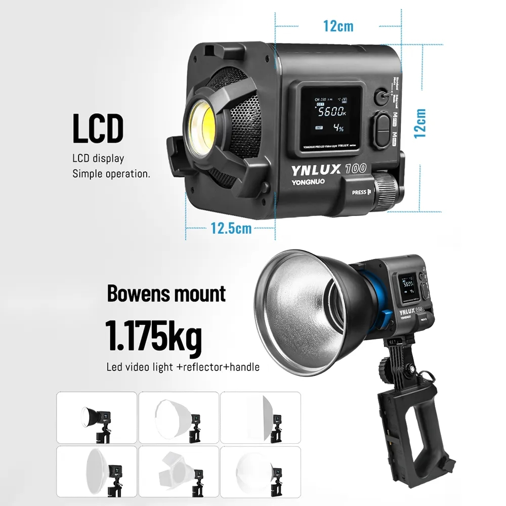 YONGNUO YNLUX100 100W 3200K-56 - огляд і ціна Photography Videos Free