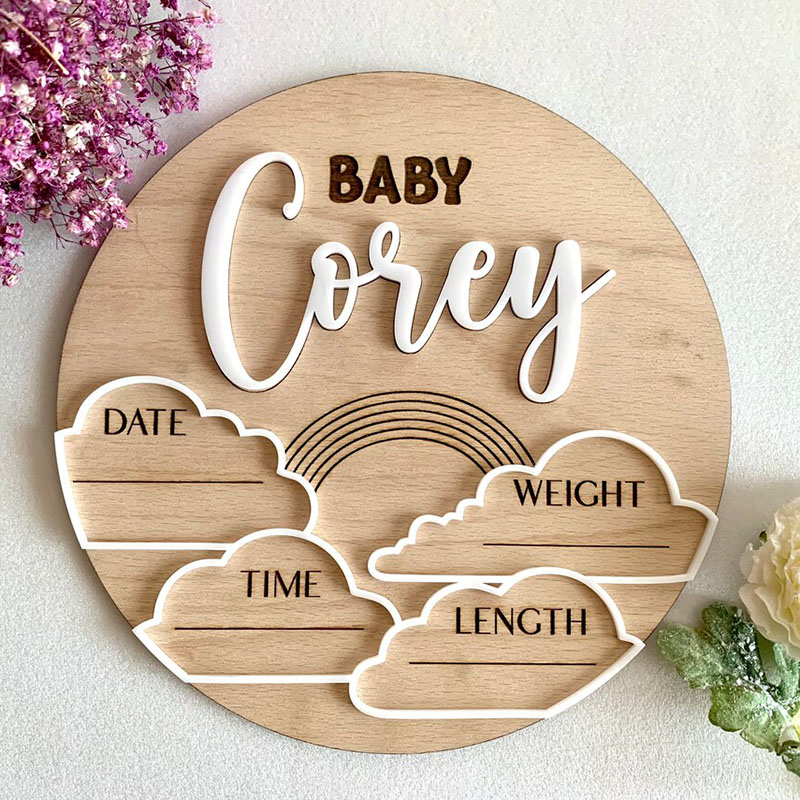 Custom Baby Name Announcement  - огляд і ціна Photography Prompt