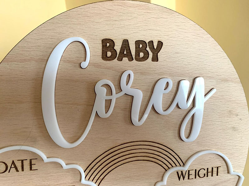 Custom Baby Name Announcement  - огляд і ціна Photography Prompt